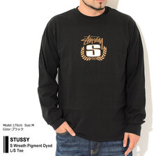 STUSSY S Wreath Pigment Dyed L/S Tee 1994726画像