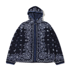 atmos &times; ELEPHANT BRAND BANDANA FLEECE JACKET NAVY MAT21-A011画像