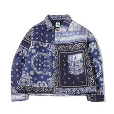 atmos &times; ELEPHANT BRAND BANDANA INSURATION TRACK JACKET NAVY MAT21-A039画像