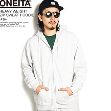 ONEITA HEAVY WEIGHT ZIP SWEAT HOODIE -ASH- 0123-027画像