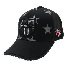 YOSHINORI KOTAKE DESIGN STAR柄 444LOGO MESH CAP BLACK画像