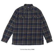 patagonia M's L/S Organic Cotton MW Fjord Flannel Shirt Drifted New Navy 42400画像
