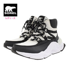 SOREL KINETIC RNEGD SPORT WP White/Black WOMENS NL4597-100画像