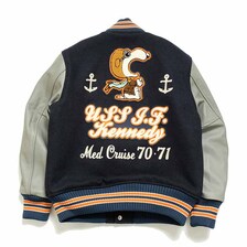 Whitesville &times; Buzz Rickson's 30oz. WOOL MELTON AWARD JACKET "BUZZ RICKSON'S x PEANUTS" WV14905画像