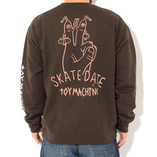 TOY MACHINE Skate Date Print Crew Sweat TMFBSW17画像