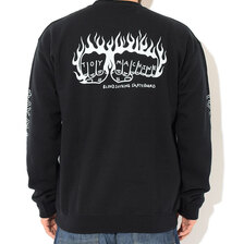 TOY MACHINE Flame Fist Embroidery Crew Sweat TMFBSW14画像