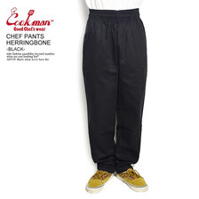 COOKMAN CHEF PANTS HERRINGBONE -BLACK- 231-13820画像