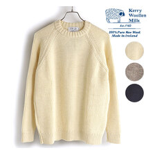 Kerry Woollen Mills FISHERMAN RIB CREW NECK SWEATER KW-0003画像