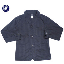 POST OVERALLS 3101 POLY SUITING STRIPE OK RIDER2 navy画像