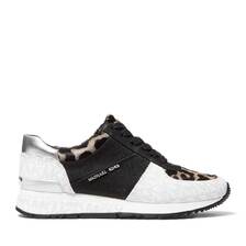MICHAEL KORS ALLIE WRAP TRAINER BLACK 43F1ALFS1H1画像