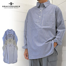 GRAVYSOURCE STRIPE PULLOVER SHIRT GS22-HSH01画像