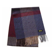 DAPPER'S LOT1511 Cashmink Scarf Multi Herringbone BLUE/CHARCOAL画像