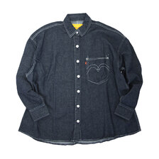 Levi's RED WOMEN'S DENIM SHIRT MIDNIGHT HOURS A1001-0000画像