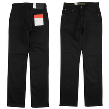 WOLVO URA FLE STRAIGHT ブラック 裏フリース ウインターデニム produced by BIGJOHN WD104P-K61Z画像