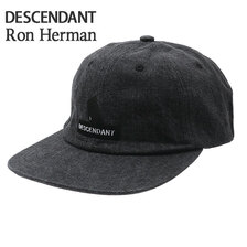 Ron Herman &times; DESCENDANT 21AW Denim Cap BLACK 212DS-HT01RS画像