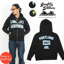 Langlitz Leathers プリント フルジップ スウェット パーカー LL-HZS-LL309画像