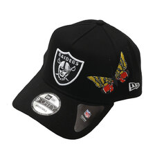NEW ERA Oakland Raiders Butterfly 9FORTY A-Frame Cap BLACK画像