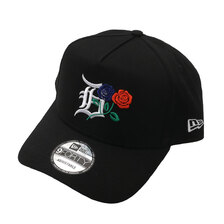 NEW ERA Detroit Tigers Rose 9FORTY A-Frame Cap BLACK画像