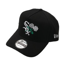 NEW ERA Chicago White Sox Rose 9FORTY A-Frame Cap BLACK画像