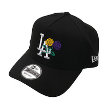 NEW ERA Los Angeles Dodgers Rose 9FORTY A-Frame Cap BLACK画像