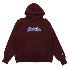 Champion &times; MoMA Reverse Weave Hoodie MAROON画像