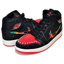 NIKE AIR JORDAN 1 MID SE SIEMPRE FAMILIA black/chile red-sail DN4904-001画像