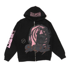 Cactus Jack &times; Fragment Design SUNRISE ZIP UP HOODIE BLACK画像