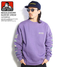 BEN DAVIS NEEDLEWORK SLEEVE CREW C-1780054画像