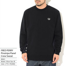 FRED PERRY Pinstripe Panel Crew Sweat M2651画像