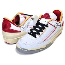 NIKE AIR JORDAN 2 RETRO LOW SP OFF-WHITE white/varsity red-black DJ4375-106画像