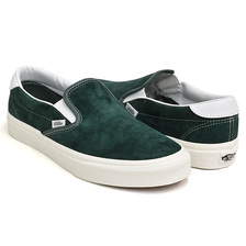 VANS SLIP-ON 59 (PIG SUEDE) JUNGLE GREEN / SNOW WHITE VN0A38GU94T画像