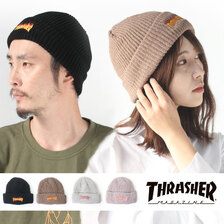 THRASHER FLAME LOGO RIB KNIT BEANIE CAP 21TH-N52画像