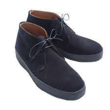 SANDERS 9877 SUEDE BRIT CHUKKA black suede画像