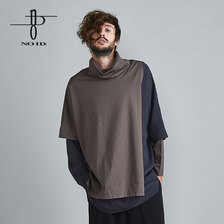 NO ID. BLACK アシンメトリーレイヤードオフタートルロンT 450006-813T画像