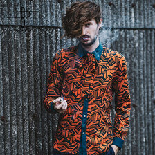 NO ID. ストール付クレリックジオメトリックパターンSH 850006-820S画像