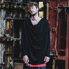 NO ID. BLACK ドルマンスリーブドレープロンT 450006-834T画像