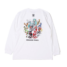 atmos × Acky Bright "SNEAKER PINKS" L/S TEE WHITE ACKY-003画像