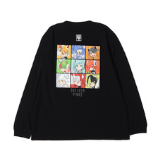 atmos &times; Acky Bright "SNEAKER PINKS" L/S TEE BLACK ACKY-002画像