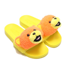 adidas JS ADILETTE TEDDY SOLAR ORANGE/BRIGHT YELLOW/CORE BLACK Q46582画像