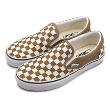 VANS CHECKERBOARD CLASSIC SLIP-ON BRONZE AGE/TRUE WHITE VN0A33TB9EY画像
