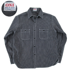 ONI DENIM ワークシャツ 8.5oz オールドヒッコリー 02106-OH画像