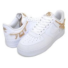 NIKE WMNS AIR FORCE 1 07 LX white/wht-metallic gold DD1525-100画像