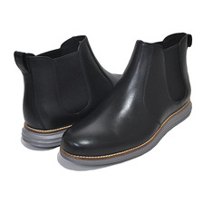 COLE HAAN ORIGINAL GRAND CHELSEA BOOTS WP BLACK LEATHER WP/I C31531画像
