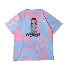 atmos pink &times; 楳図かずお 美少女 洗礼 TIE-DYE TEE BLUE 21AW-UZTP04画像