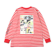 atmos pink &times; 楳図かずお BORDER MANGA LS TEE 21AW-UZTP02画像