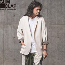 GLIMCLAP T/R button-less & minimal-lapel jacket 12-104-GLS-CC画像