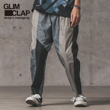 GLIMCLAP Patchwork design stretch fabric tapered pants 12-100-GLS-CC画像