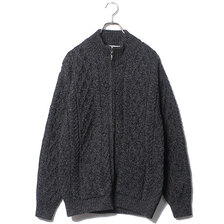 Aran Crafts Ireland FULL ZIP CARDIGAN SWEATER XP3016画像