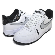 NIKE AIR FORCE 1 07 LV8 white/wht-black-wolf grey DC8873-101画像