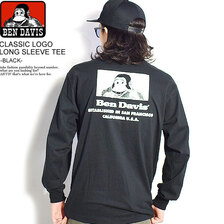 BEN DAVIS CLASSIC LOGO LONG SLEEVE TEE -BLACK- C-2380028画像
